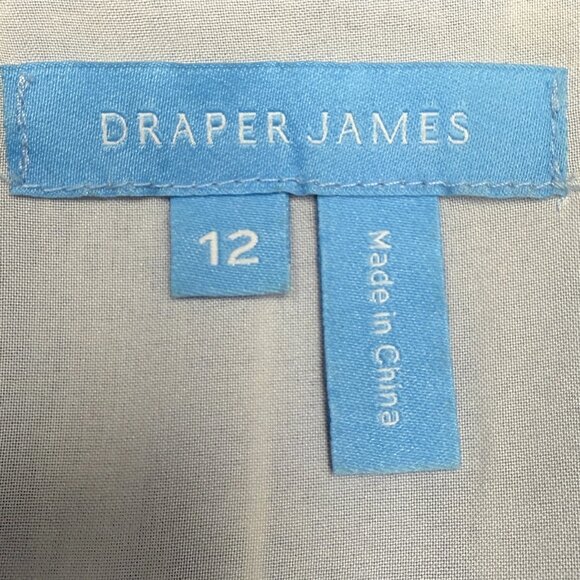 NWOT Women's DRAPER‎ JAMES Striped Linen Blue Apron Midi Dress | Size 12 - Picture 13 of 13
